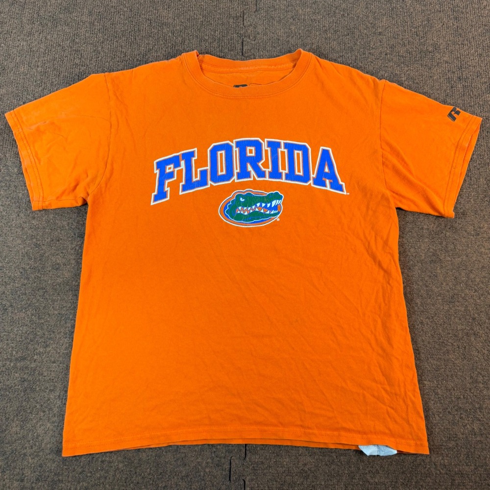 Russell Athletic Florida Gators T-Shirt Mens Small Orange NCAA College Tee gym